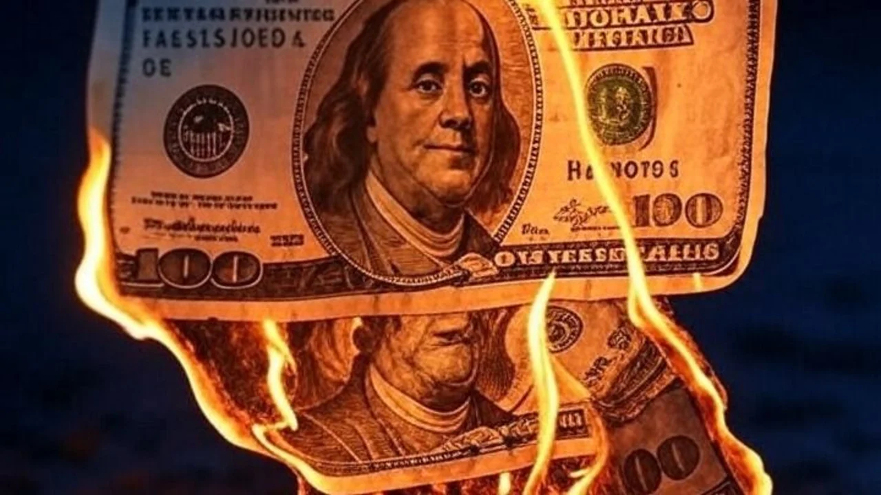 dolar prendido fuego