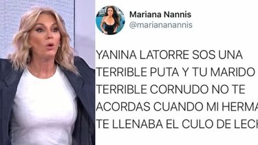 Yanina Latorre habló del tuit de Mariana Nannis: qué dijo