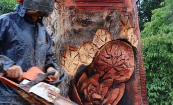 “Wood”, el artista de la motosiera detrás de las esculturas del Jardín Japonés | Historias de vida