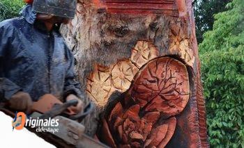 “Wood”, el artista de la motosiera detrás de las esculturas del Jardín Japonés | Historias de vida