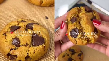 Receta keto sin harina y sin azúcar: cookies de chocolate, deliciosas, fáciles y saludables