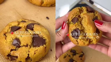 Receta keto sin harina y sin azúcar: cookies de chocolate, deliciosas, fáciles y saludables