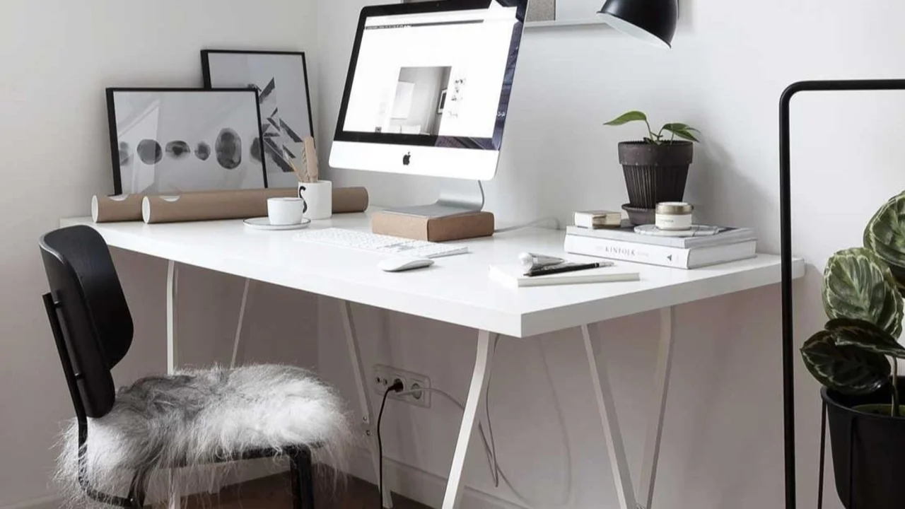 escritorio, pc, computadora, columna, salud