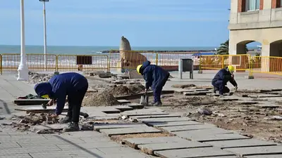 Avanzan las obras para recuperar la rambla de Mar del Plata Avanzan las obras para recuperar la rambla de Mar del Plata