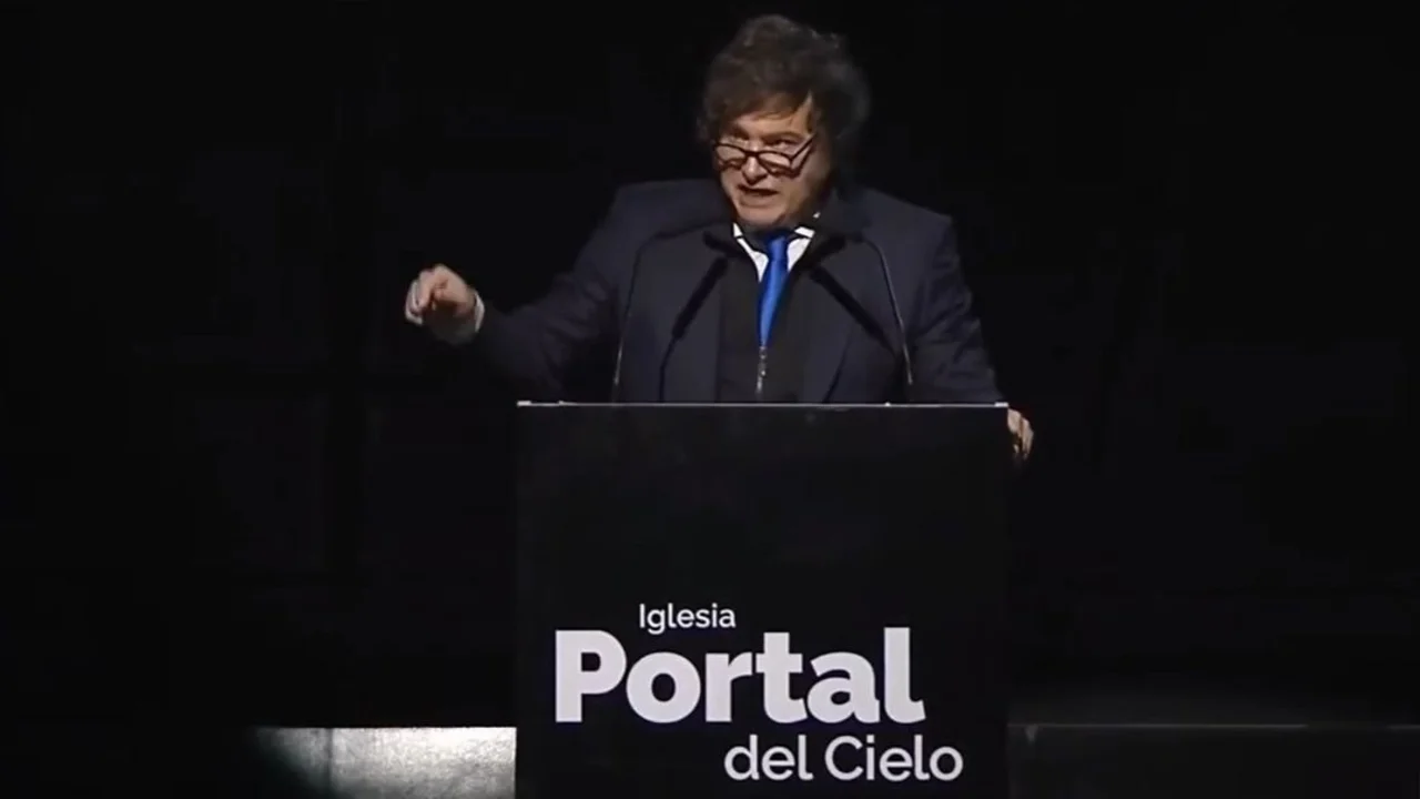 En su primer discurso desde una Iglesia evangélica, Milei insistió en que "el Estado es la representación del maligno"