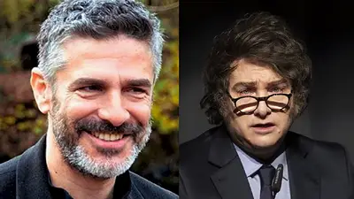 Leonardo Sbaraglia y Javier Milei Leonardo Sbaraglia y Javier Milei