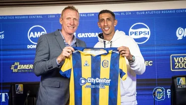 Di María se emocionó hasta las lágrimas en la presentación de Rosario Central