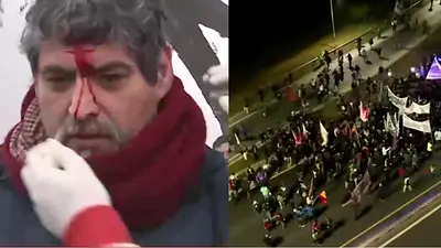 Corte total de la Panamericana: la Gendarmería reprimió a despedidos de Georgalos Corte total de la Panamericana: la Gendarmería reprimió a despedidos de Georgalos