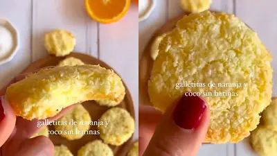 Receta de galletitas de naranja y coco Receta de galletitas de naranja y coco
