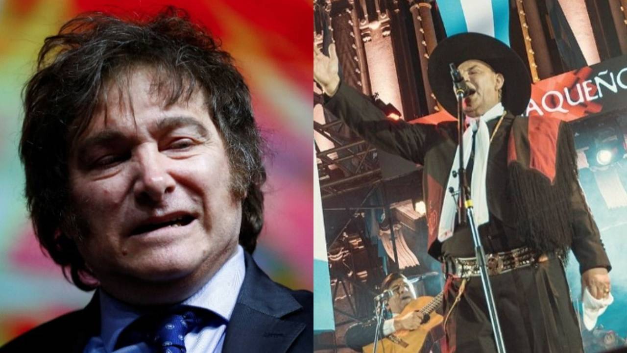 El Chaqueño Palavecino y Javier Milei