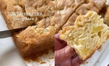 Receta sin gluten de torta matera de manzana y peras | Recetas de cocina