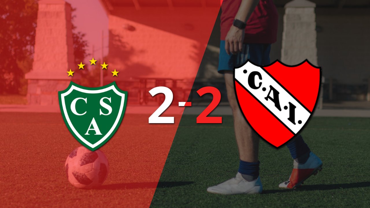 Sarmiento e Independiente sellaron un empate a dos