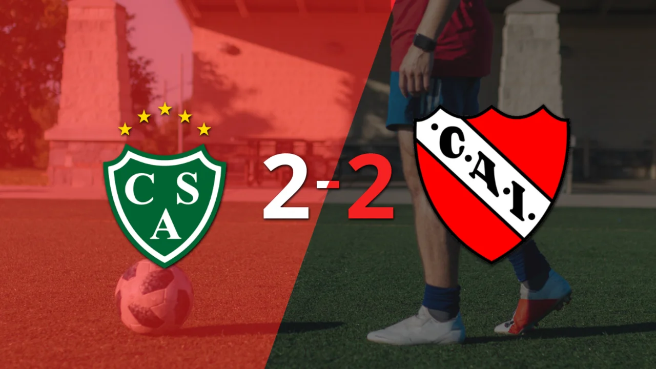 Sarmiento e Independiente sellaron un empate a dos
