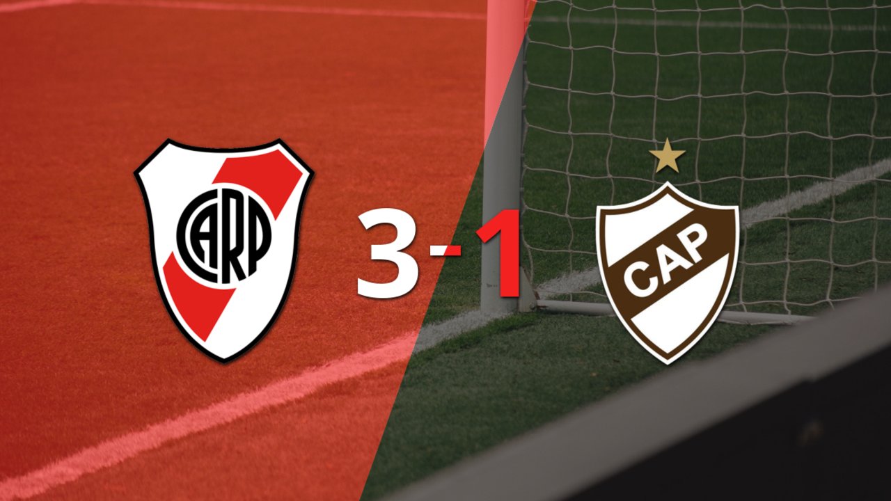 Con muchos goles, River Plate derrotó 3-1 a Platense