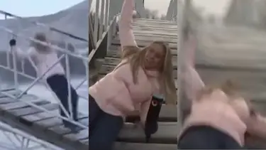 Paula Bernini se accidentó en pleno vivo de TN al caerse de espaldas al piso: el video