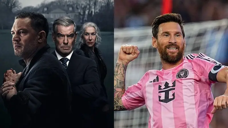 Afiche de MobLand y Lionel Messi