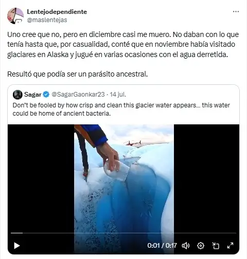 glaciar, agua, hielo