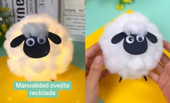 Lámpara de ovejita: manualidad para hacer con los chicos | Vacaciones de invierno
