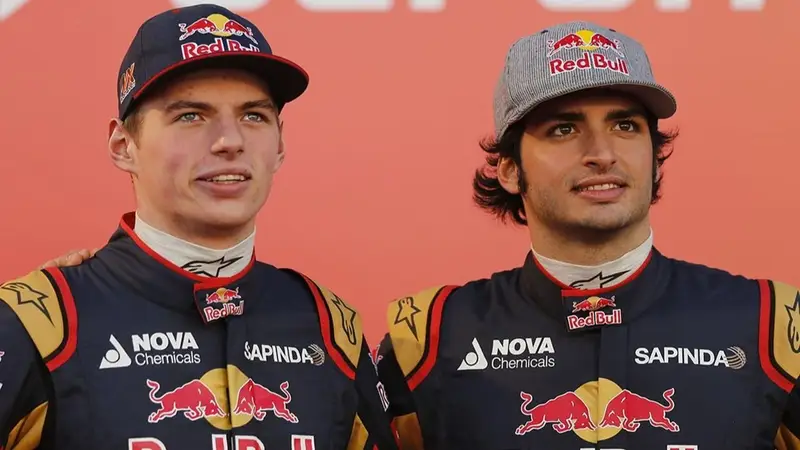 Max Verstappen y Carlos Sainz en Toro Rosso