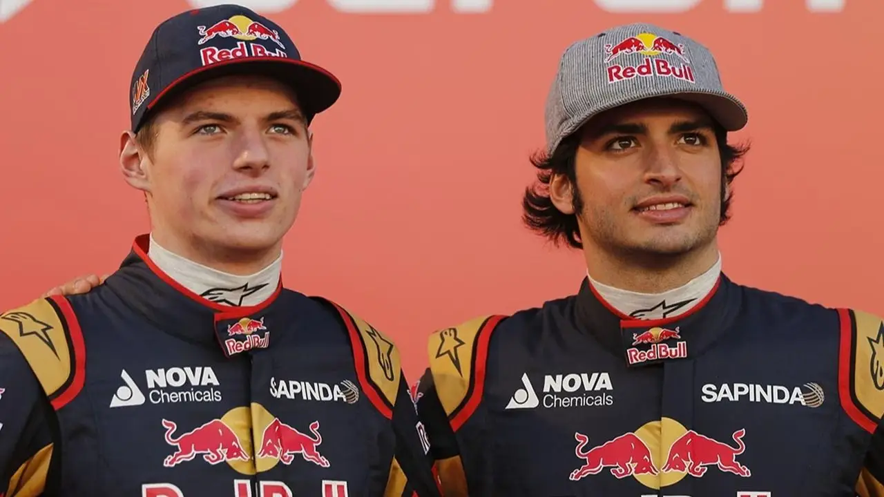 Max Verstappen y Carlos Sainz en Toro Rosso