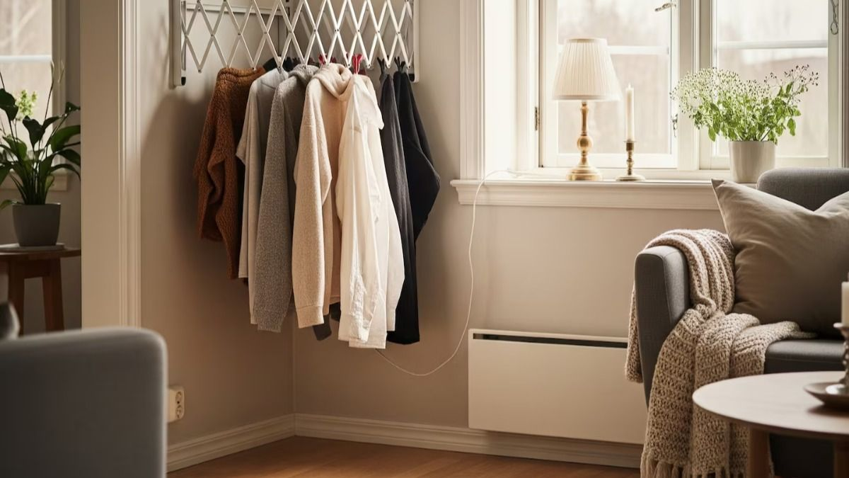 Qué hacer con la ropa recién lavada los días de lluvia y humedad.
