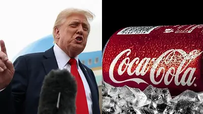 Donald Trump y una lata de Coca-Cola Donald Trump y una lata de Coca-Cola