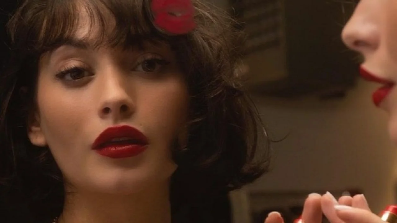 Labios rojos.