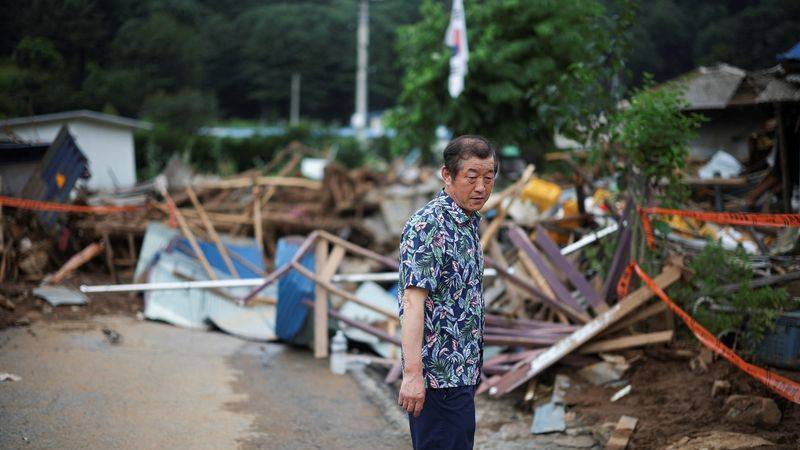 Las lluvias torrenciales dejan al menos 18 muertos en Corea del Sur y un rastro de devastación