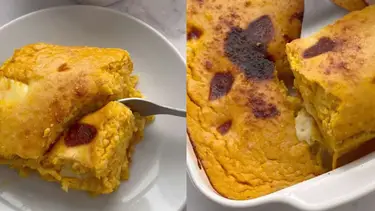 Receta sin gluten y proteica de soufflé de calabaza y queso: ideal para comer en invierno