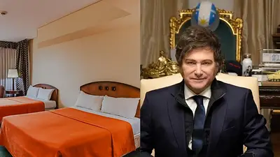 Hotel y Javier Milei Hotel y Javier Milei