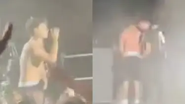 A lo Maxi Trusso, Trueno se arrojó al público y nadie lo agarró: el video y cómo está el artista