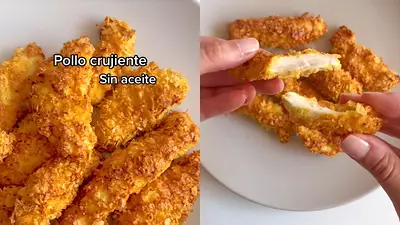 Receta pollo frito sin aceite sin frituras Receta pollo frito sin aceite sin frituras