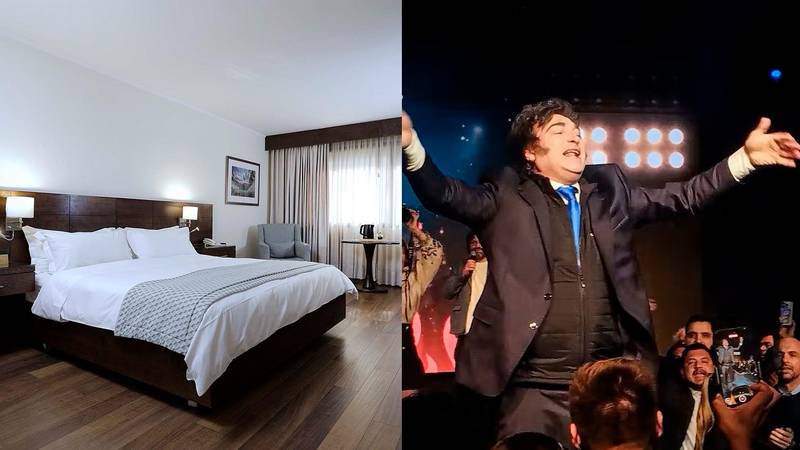 Hotel y Javier Milei