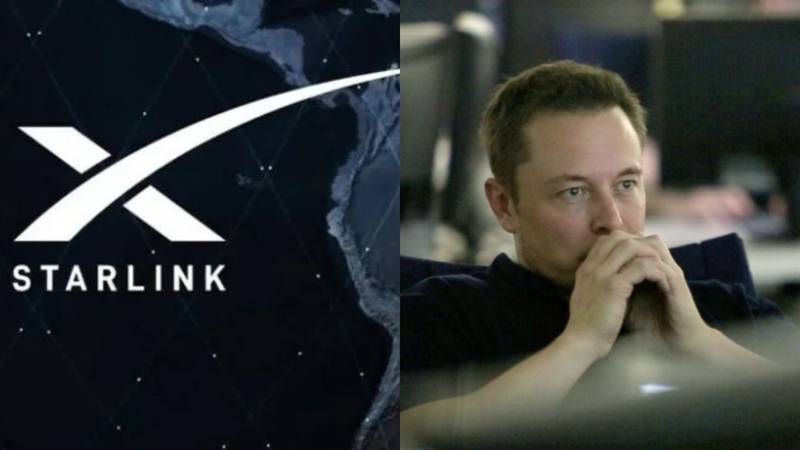 Logo de Starlink y Elon Musk