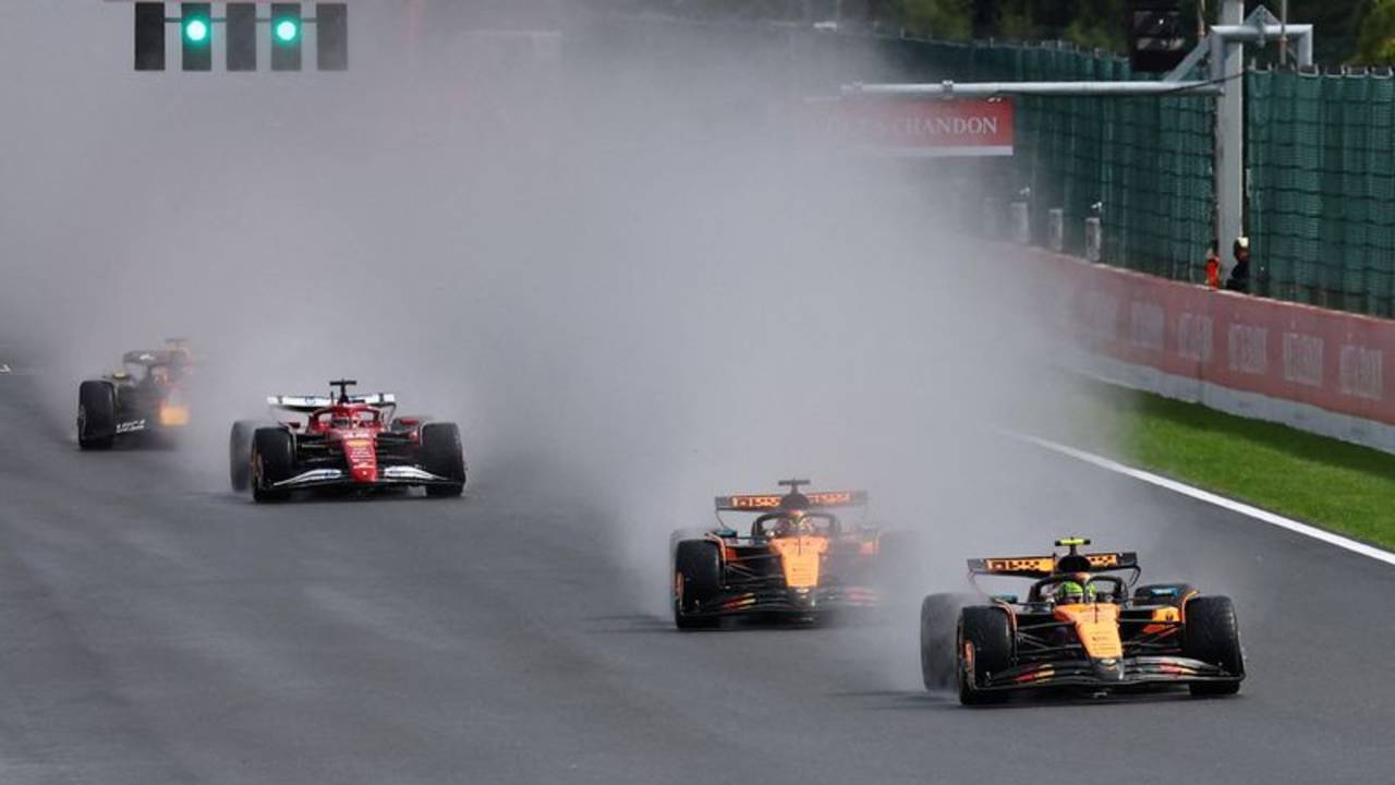 Piastri vence a Norris en un Gran Premio de Bélgica marcado por la lluvia