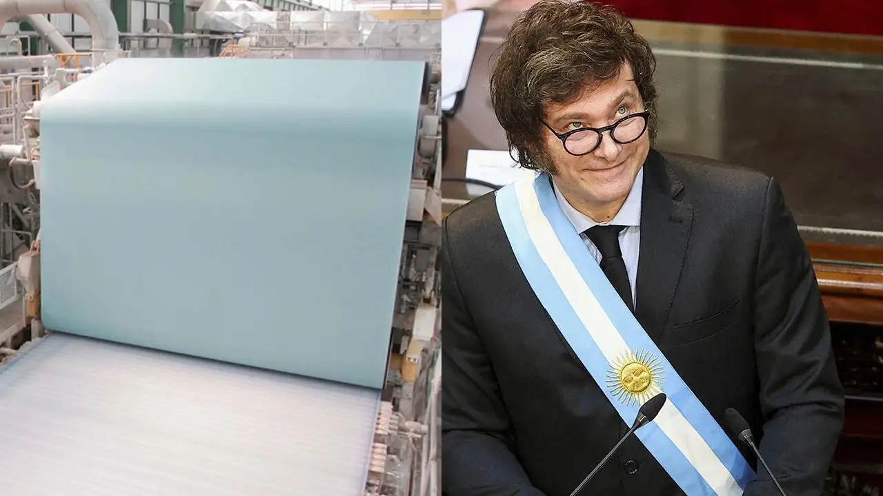 Papelera y Javier Milei