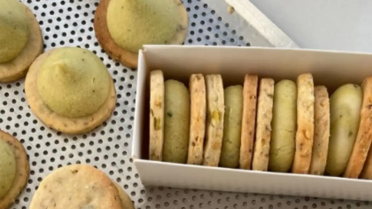 Alfajor de pistacho.