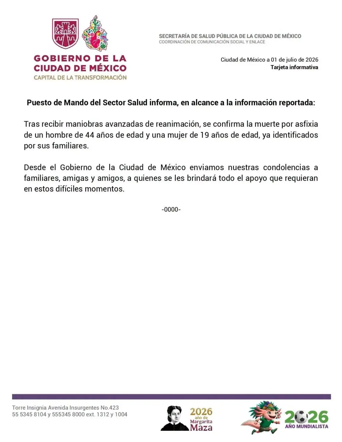 Mundial 2026, Selección de México, murió