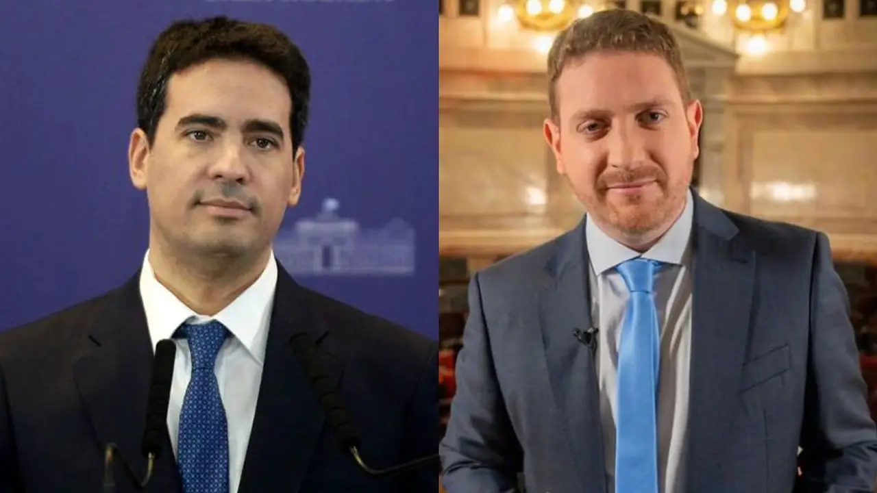 Jonatan Viale, Javier Milei, Adrián Ravier, nuevo vocero presidencial.