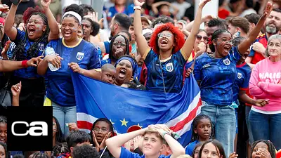 Población de Cabo Verde con bandera Población de Cabo Verde con bandera