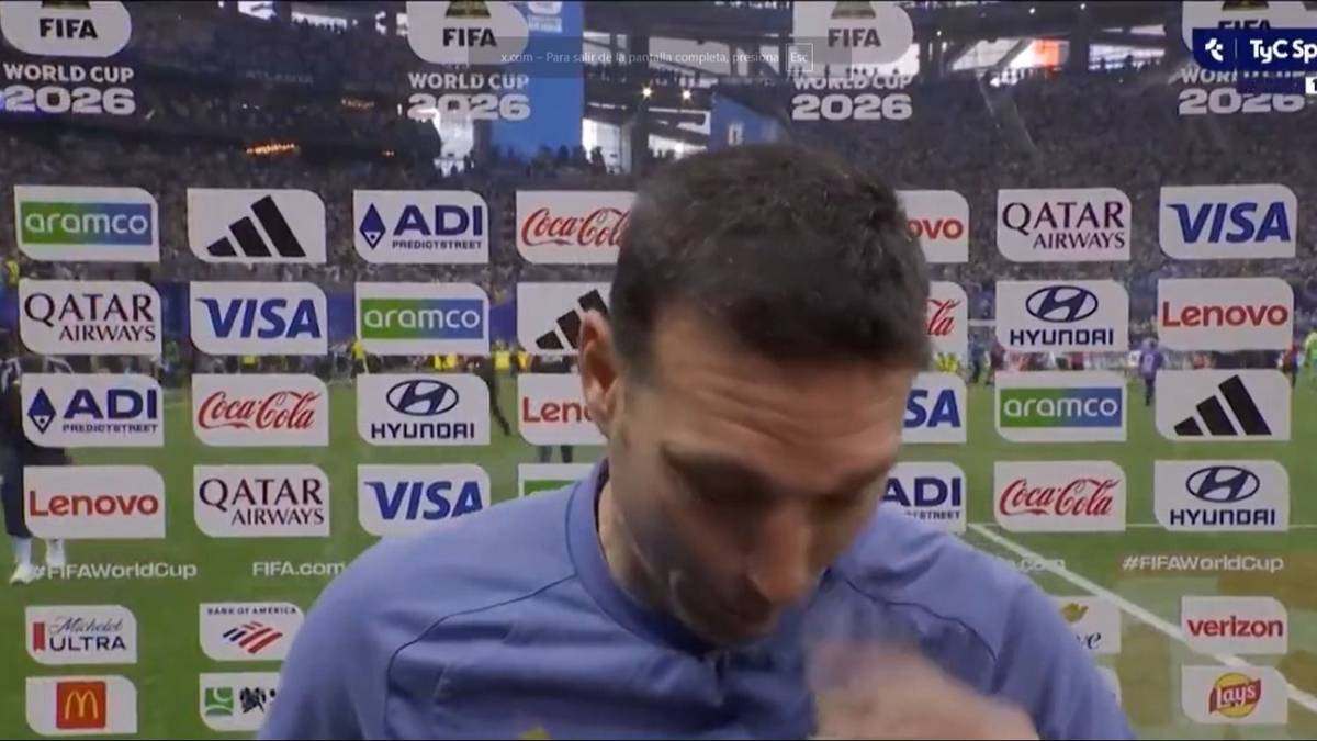 La emoción de Scaloni después del triunfo de Argentina: "No puedo"