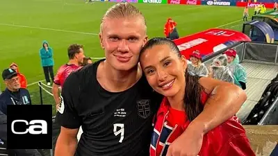 Haaland y su esposa Haaland y su esposa
