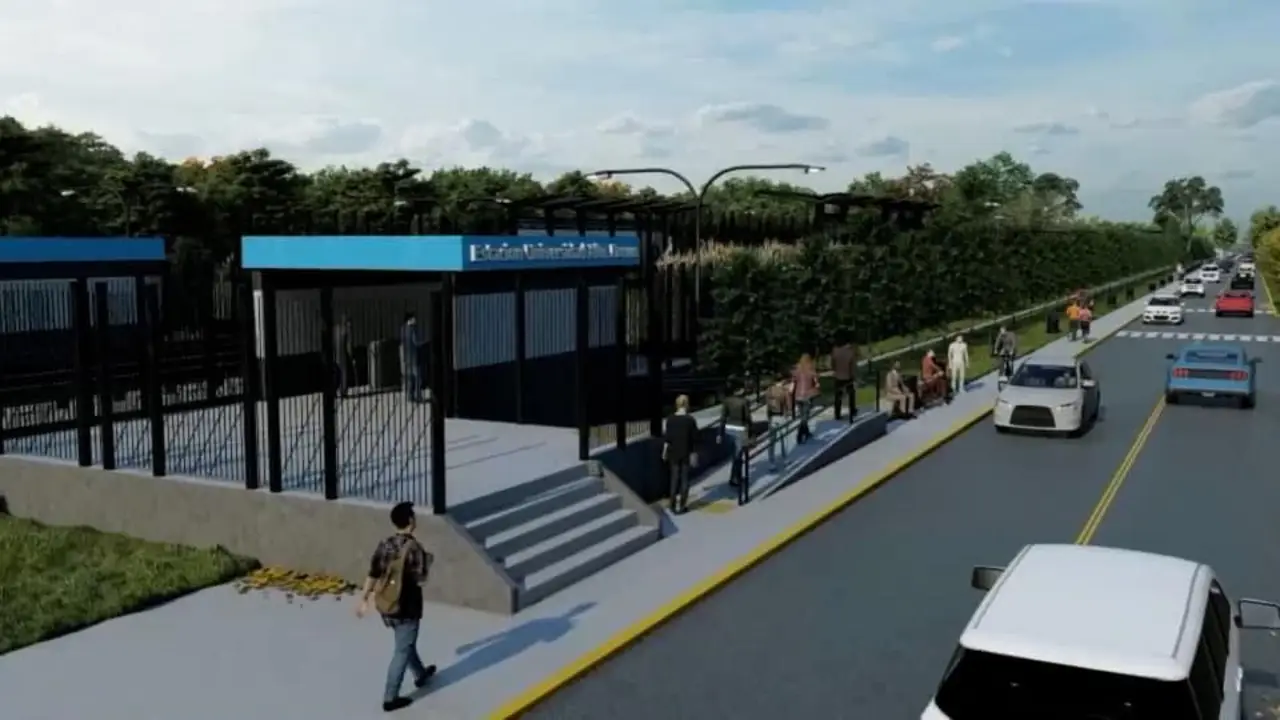 Render de la nueva estación de tren