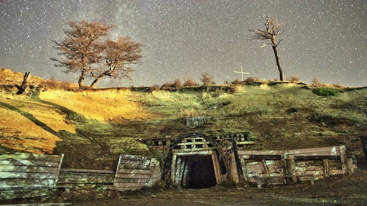 El bosque patagónico encantado rodeado de lengas nativas, esculturas de madera y paisajes nevados