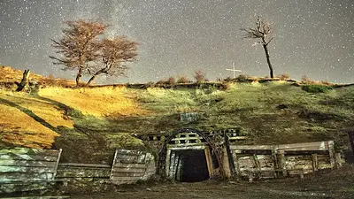 El bosque patagónico encantado rodeado de lengas nativas, esculturas de madera y paisajes nevados El bosque patagónico encantado rodeado de lengas nativas, esculturas de madera y paisajes nevados