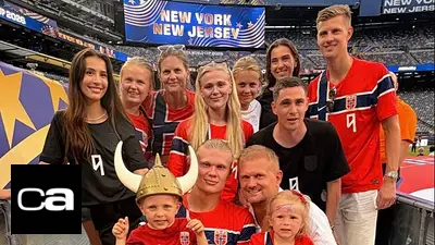 Erling Haaland y su familia. Erling Haaland y su familia.