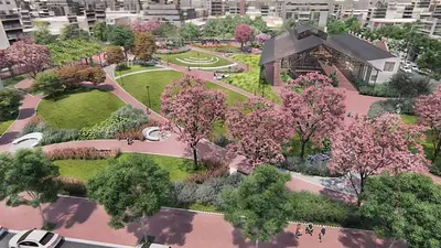 Así será la nueva plaza que construirán sobre un antiguo predio ferroviario en San Cristóbal Así será la nueva plaza que construirán sobre un antiguo predio ferroviario en San Cristóbal