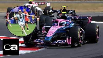 Lionel Messi y el A526 de Franco Colapinto. Lionel Messi y el A526 de Franco Colapinto.