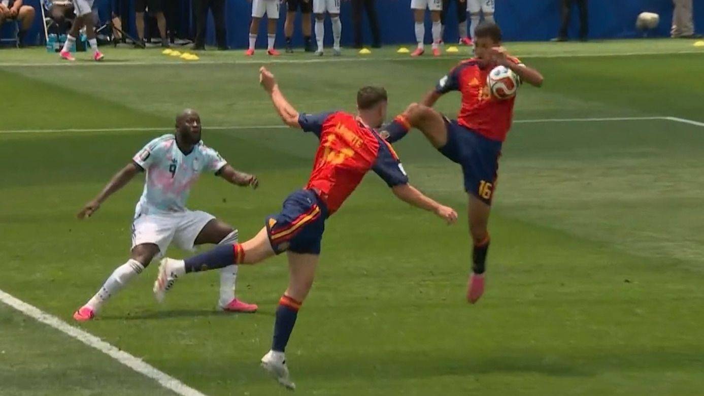Polémica en España vs Bélgica: el VAR no cobró una mano en el área de Rodri | Mundial 2026