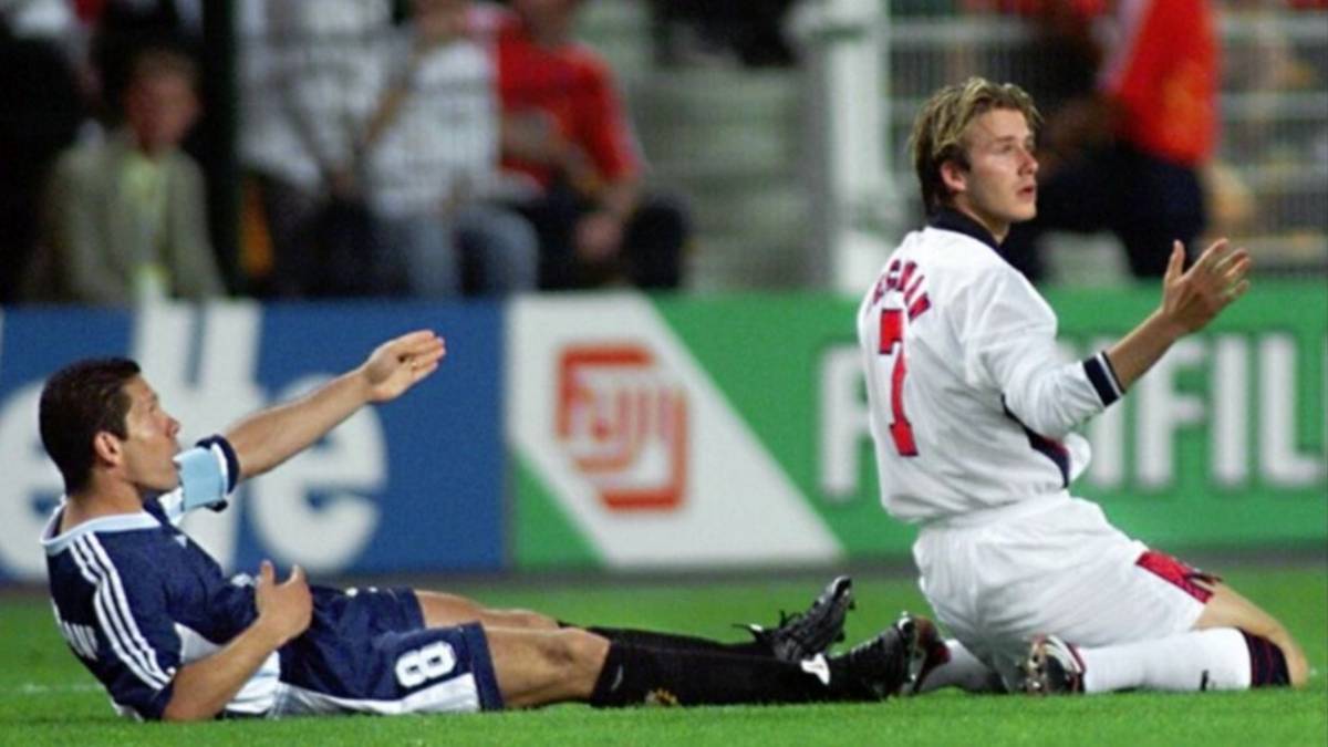 Qué pasó entre Diego Simeone y David Beckham en el Mundial 1998
